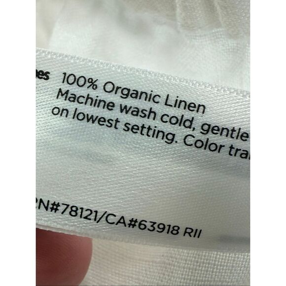 Eileen Fisher white organic linen Women pant size XL NWOT - Picture 5 of 8